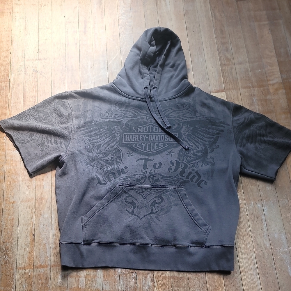 Harley-Davidson Charcoal Short Sleeve Hoodie